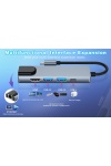 HAMA 5in1 USB-C MULTIPORT ADAPTER WITH HDMI &amp; ETHERNET(200109)